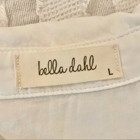 Bella Dahl White Button Down Blouse, Size Large - Picture 3 of 5